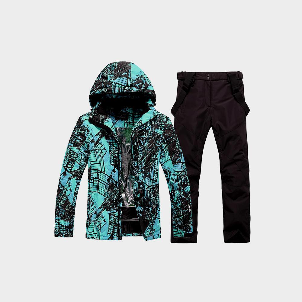 WOWULOVELY Men's Winter Snowsuit Waterproof Windproof Mountain Jacket and Pant Sets - Imagem 4