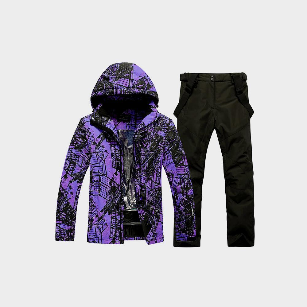 WOWULOVELY Men's Winter Snowsuit Waterproof Windproof Mountain Jacket and Pant Sets - Imagem 3