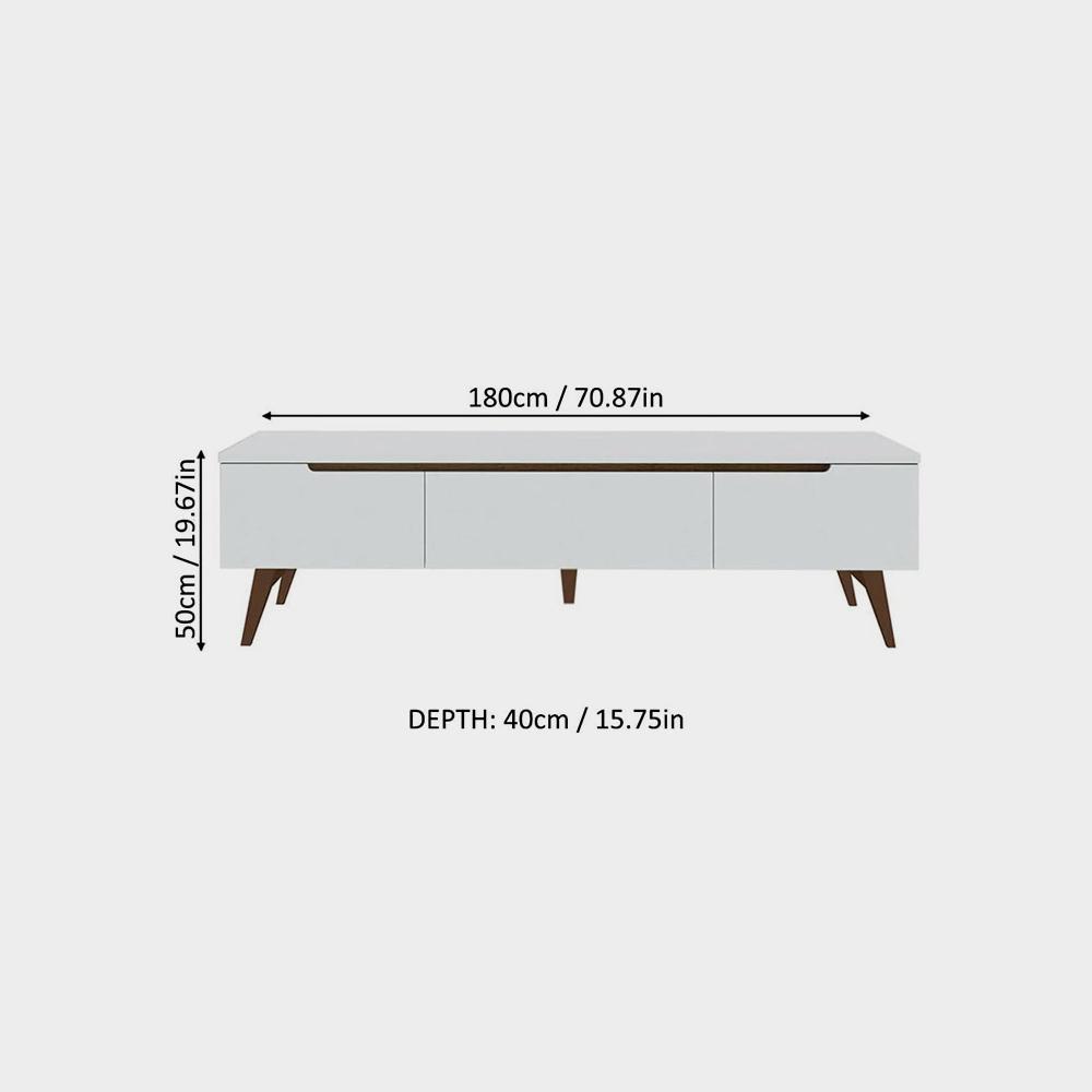 MADESA TV Stand with 2 Doors 1 Drawer, for TVs up to 75 Inches and Wooden - Imagem 3