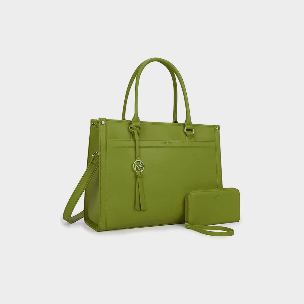Missnine Laptop Tote Bag Canvas Laptop Bag 15.6 inch Work Shoulder Bags Casual Briefcase Handbag - Imagem 3