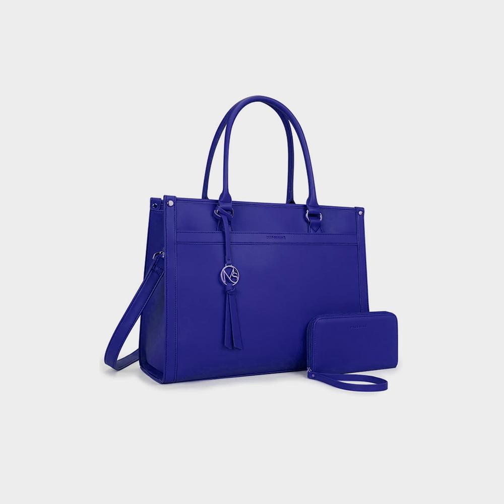 Missnine Laptop Tote Bag Canvas Laptop Bag 15.6 inch Work Shoulder Bags Casual Briefcase Handbag - Imagem 2