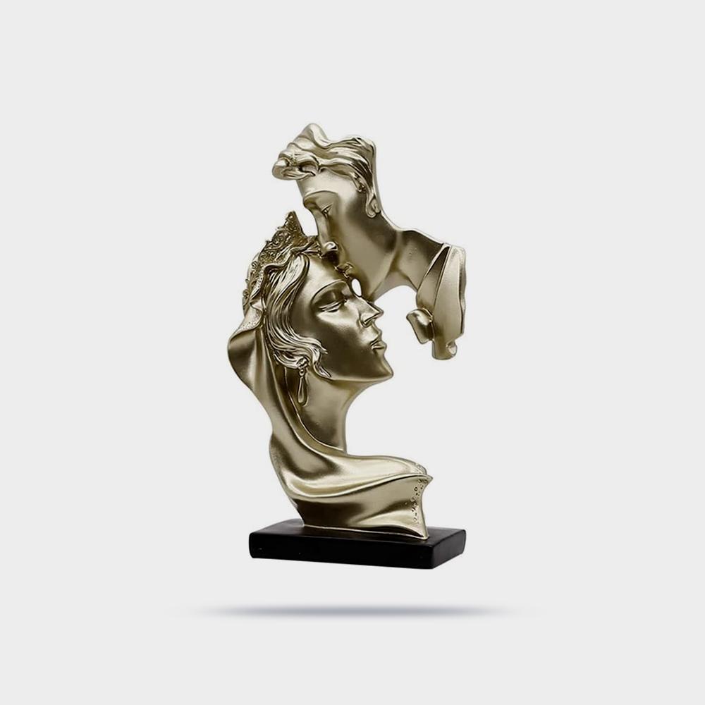 Couple Figurines Statue Romantic Carved Crafts Ornament Kissing Lover Resin Sculpture Modern Art - Imagem 4