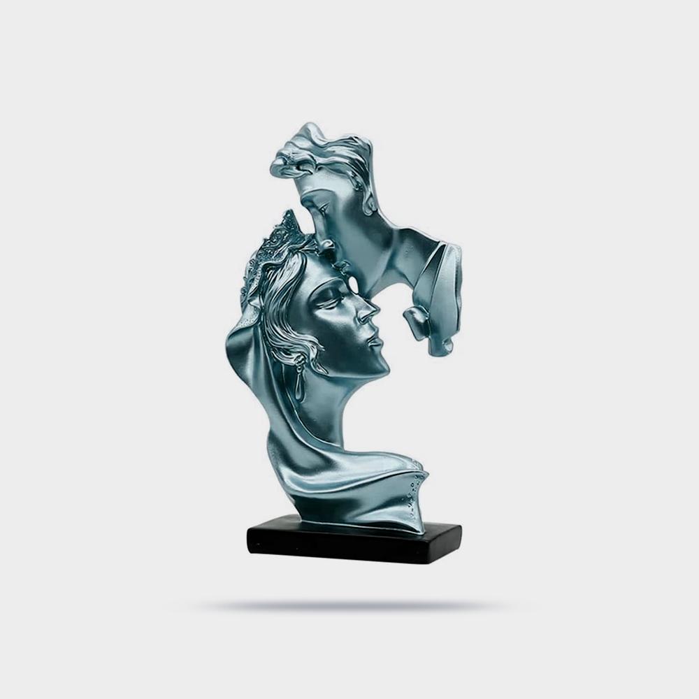 Couple Figurines Statue Romantic Carved Crafts Ornament Kissing Lover Resin Sculpture Modern Art - Imagem 3